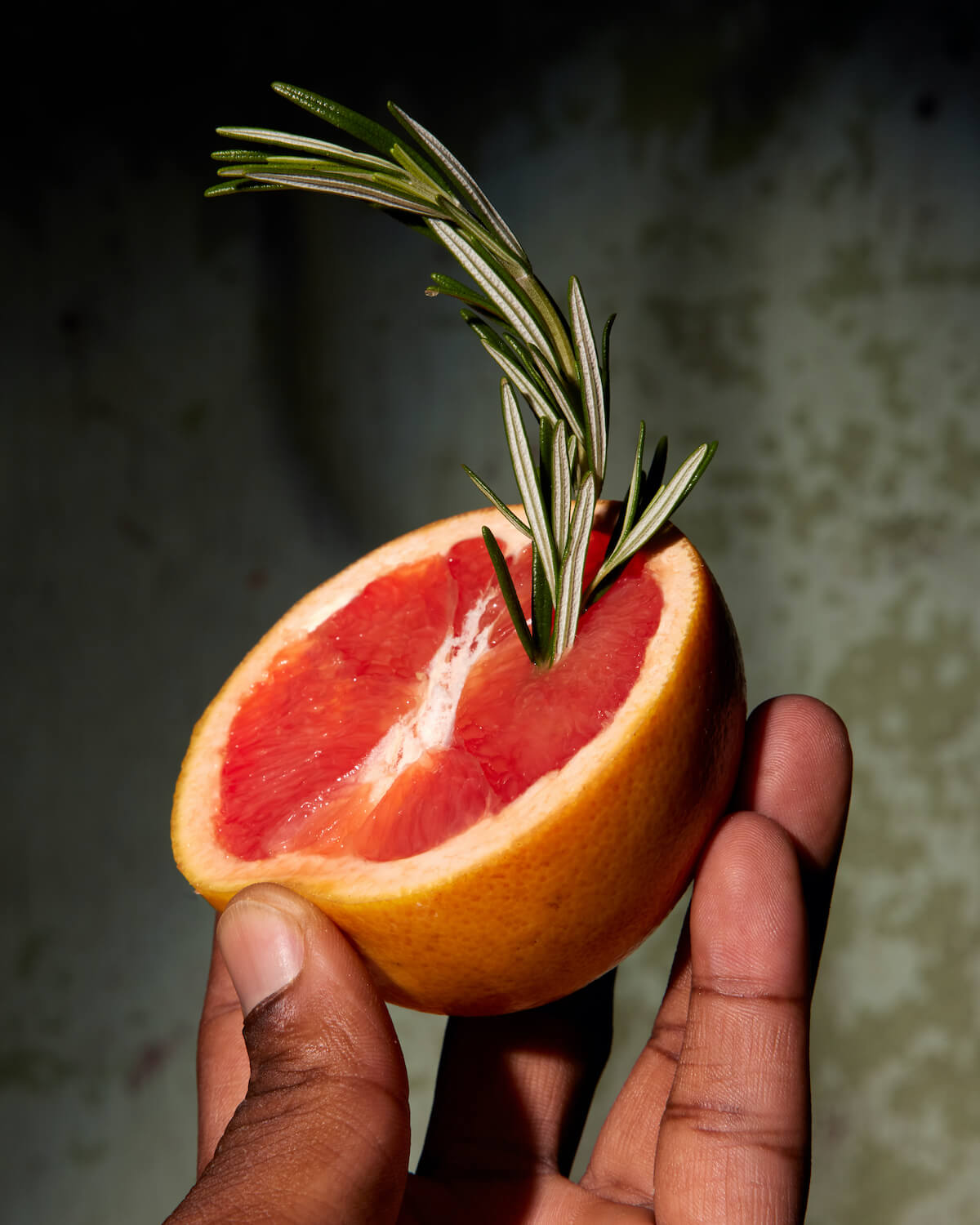 Grapefruit with rosemary